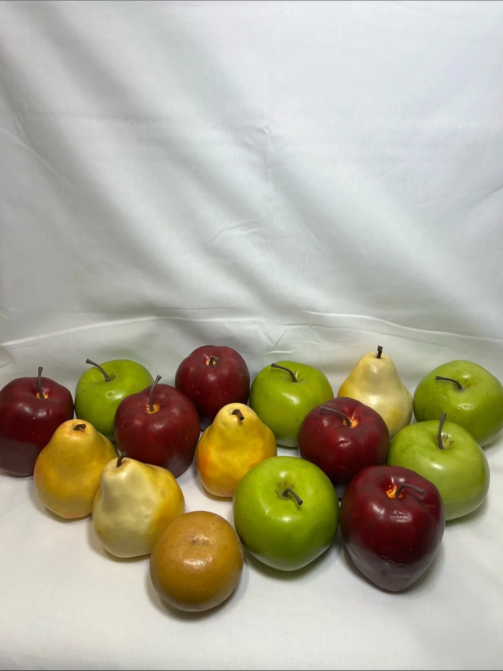 Decorative Mixed Fruit Bowl Set - Green, Red, Yellow